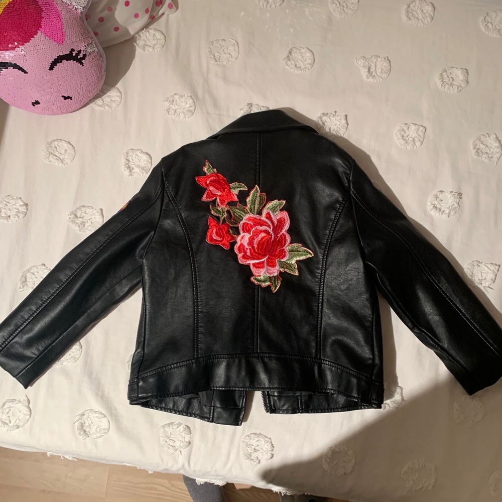 Faux Leather biker for girl